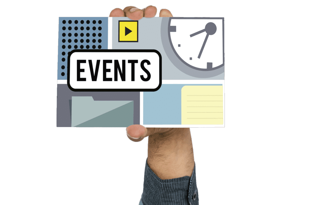 hand holding events flyer